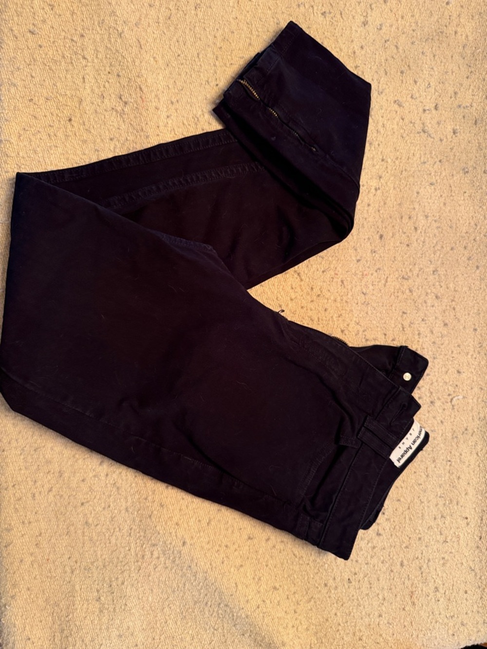 American Apparel Black Jeans Label Detail
